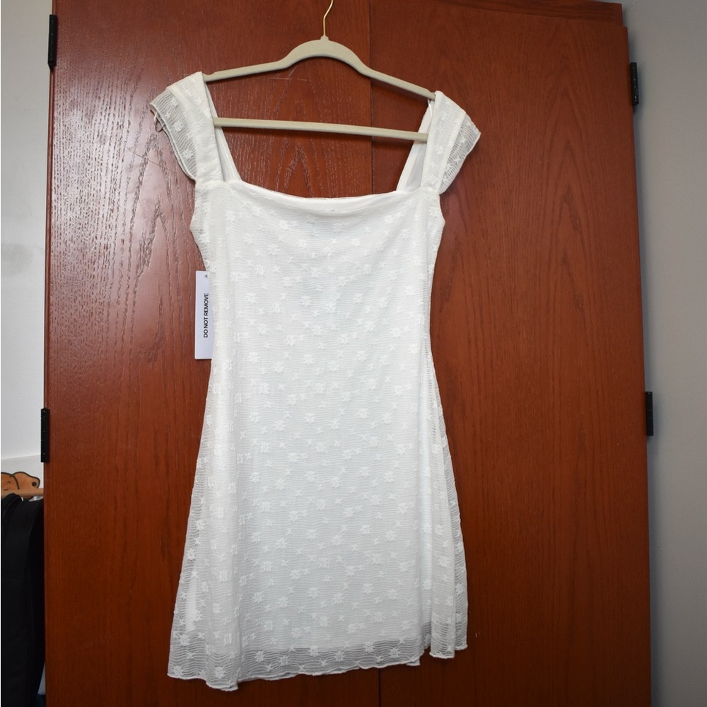 Princess Polly White, Lacy Square-Neck Dress - Picture 3 of 5